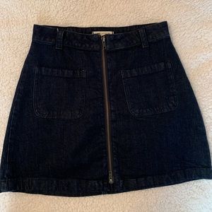 Madewell Utility Zip Denim Skirt